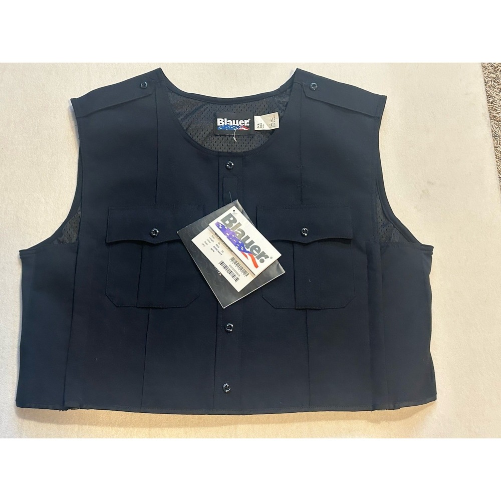 Blauer Dark Navy Armor Skin Vest sz.XL R Wool Blend Outer Armor Carrier 8470 NWT